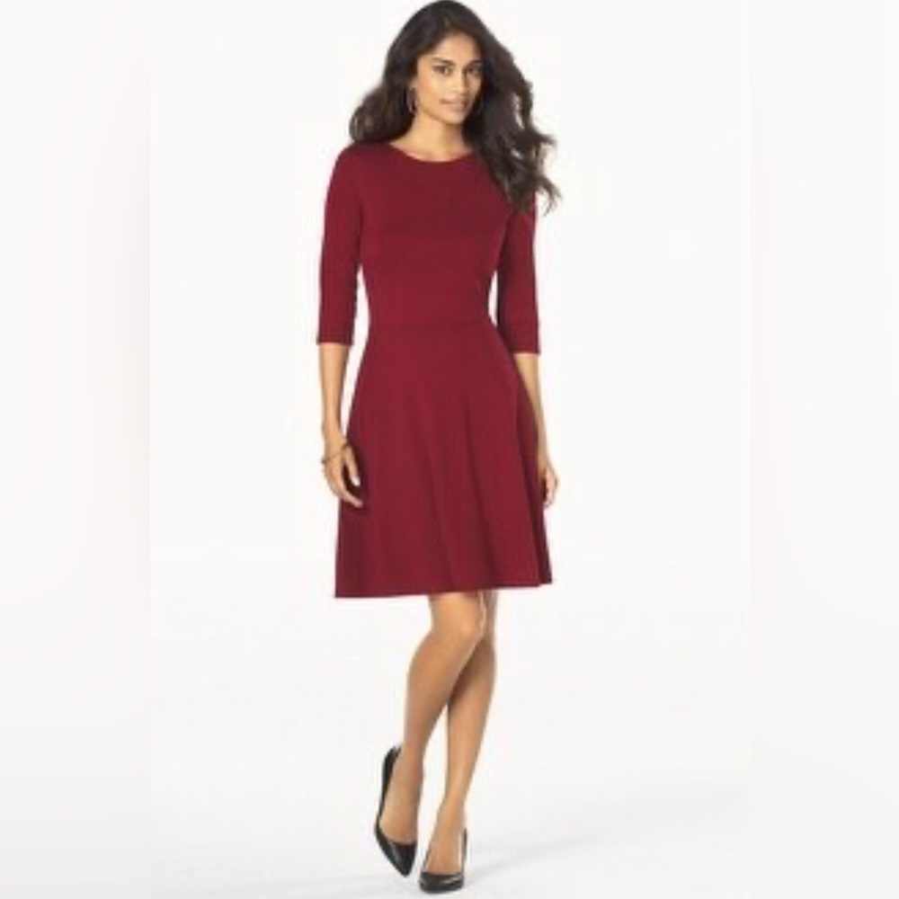 Rue21 3/4 Sleeve Length Classic Red Dress